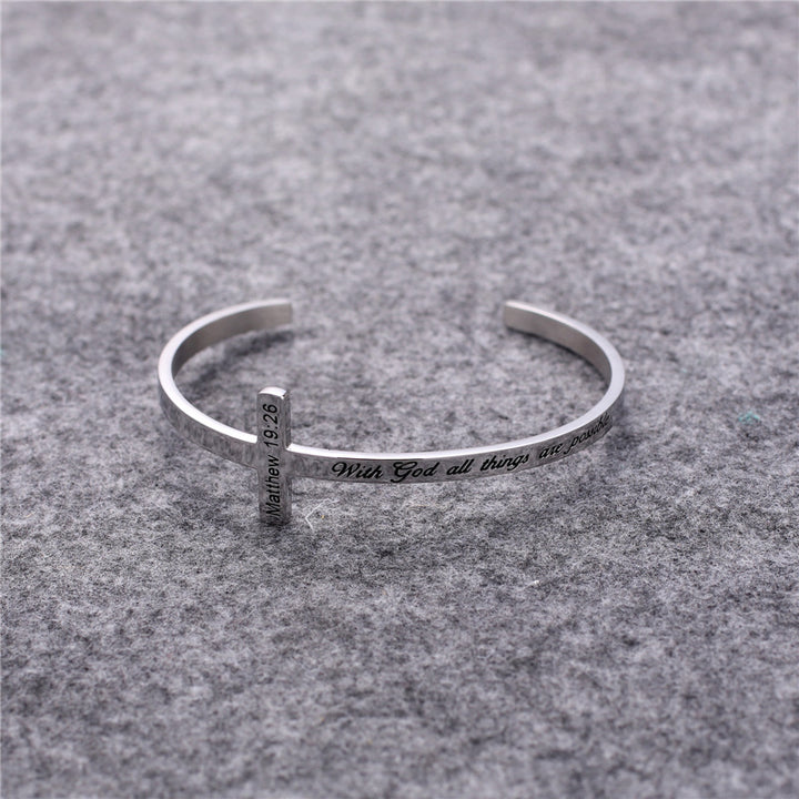 Special titanium steel bracelet with lettering – Jewelry Gift Ideas — 1