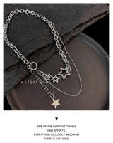 Stars Double Layer Wear Necklace Female – Jewelry Gift Ideas — 3