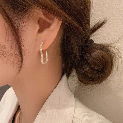 All-Match Oval Small Hoop Earrings Net Red Earrings – Gift Ideas — 2