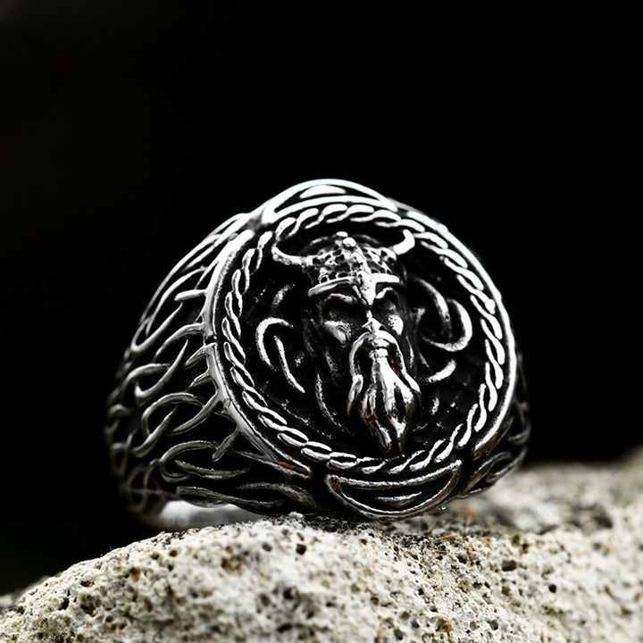 Stainless Steel Viking Men's Ring – Gifts for Him — 1