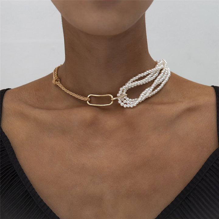 Vintage Baroque Pearl Short Layered Necklace – Jewelry Gift Ideas — 1