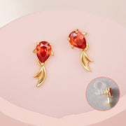 Original Design 925 Sterling Silver Koi Stud Earrings – Stylish Gifts — 7