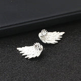 Angel Wings Stud Earrings with Diamonds – Thoughtful Gifts — 3