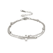 Simple Fashion Personality Vintage Cross Double Layer – Stylish Gifts — 6