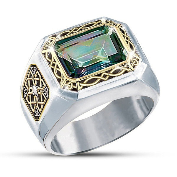 Square gem men's ring – Gifts for Him — 1