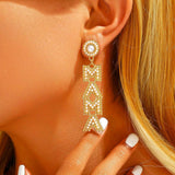 Rice Pearl MAMA Earrings For Mother's Day – Gifts for Her — 1