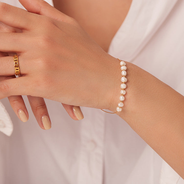 French Retro Natural Freshwater Pearl Bracelet – Jewelry Gift Ideas — 1