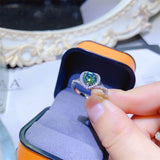 Fidelity Green Twisted Arm Love Moissanite Ring – Gifts for Couples — 3