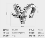 Goat Head Beads Goth Wind Silver – Unique Gift Ideas — 3