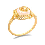 Vintage Style Elegant Carved White Jade Pith Ring – Stylish Gifts — 4