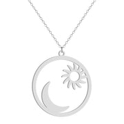 Sun And Moon Pendant Necklace – Jewelry Gift Ideas — 3