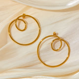 Streamlined Earrings Stainless Steel Geometric – Unique Gift Ideas — 1