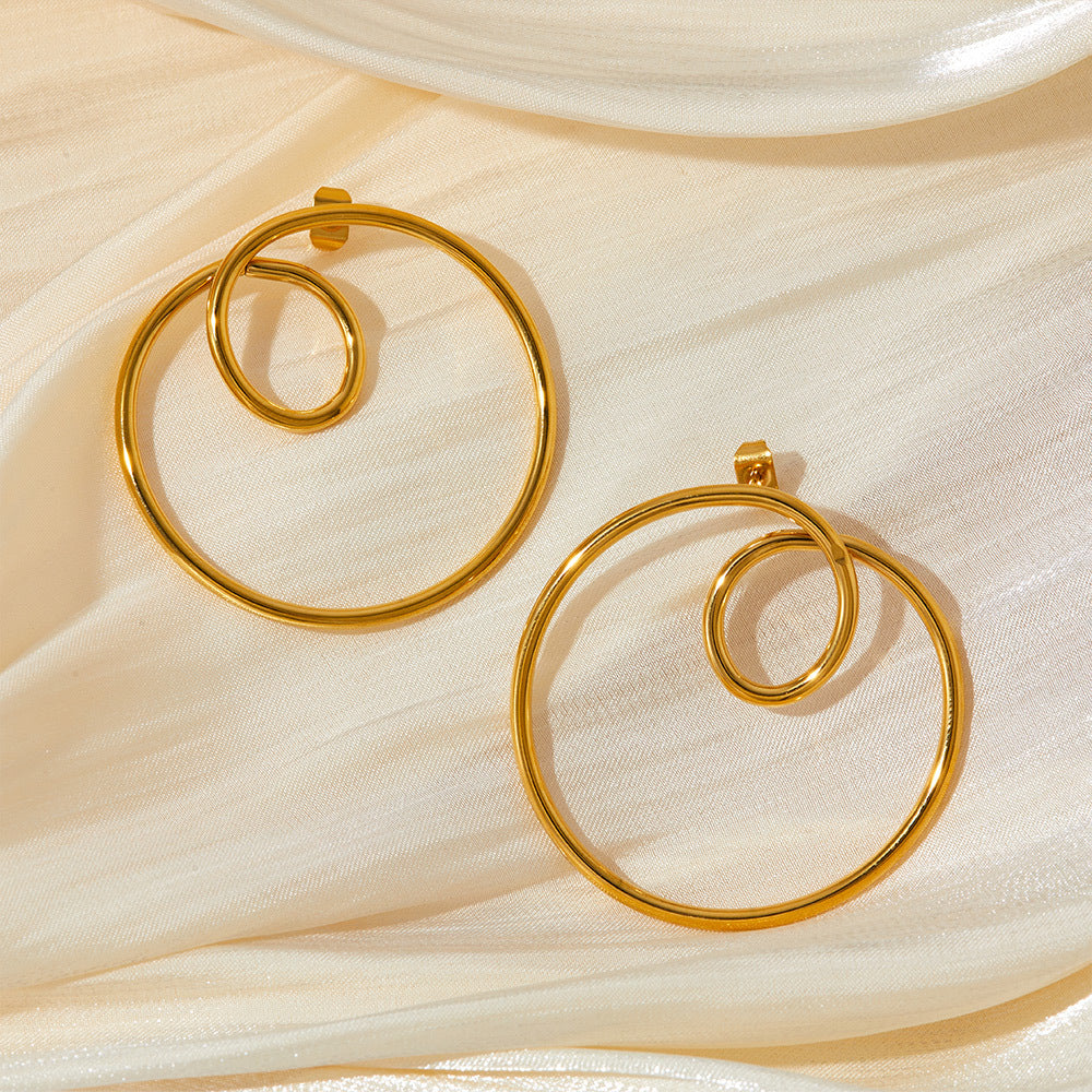 Streamlined Earrings Stainless Steel Geometric – Unique Gift Ideas — 1