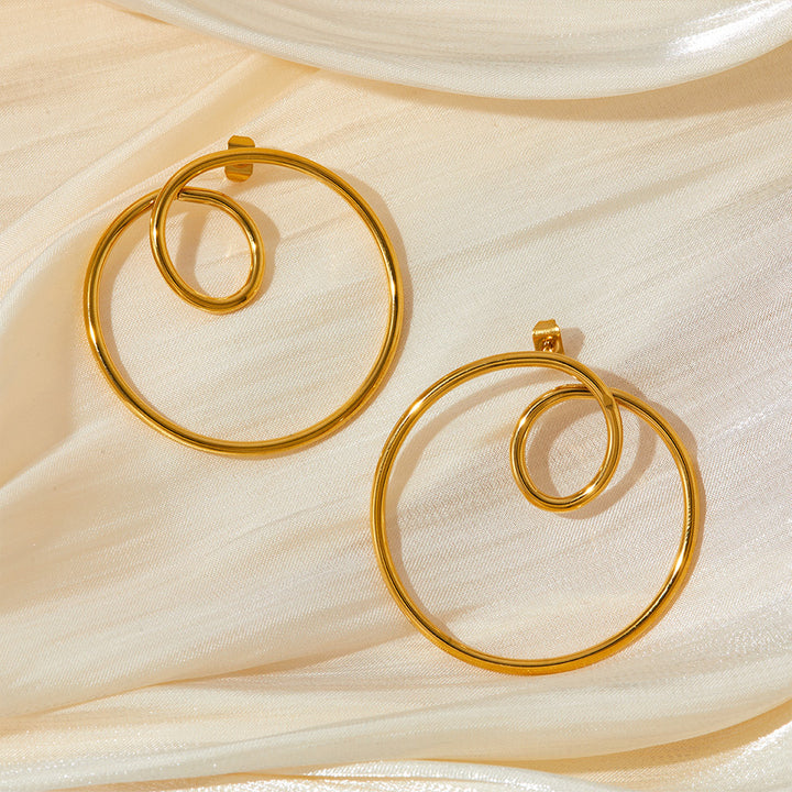 Streamlined Earrings Stainless Steel Geometric – Unique Gift Ideas — 1