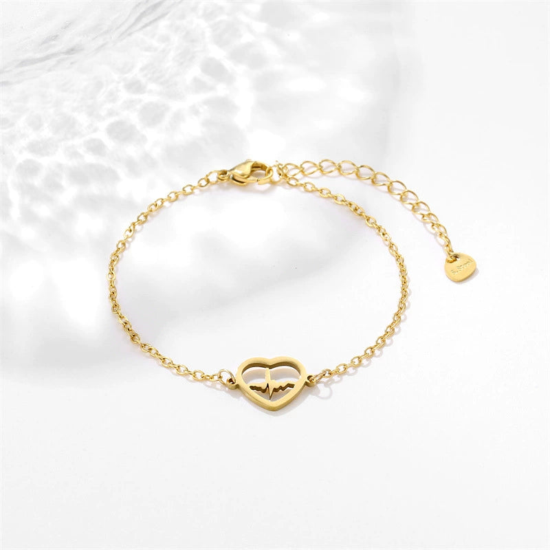 Women's Heart-shaped ECG Bracelet Versatile Hand – Jewelry Gift Ideas — 1