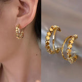 Niche Unique Double-row C- Shaped Earrings – Meaningful Gifts — 12