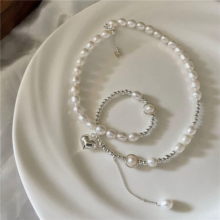S925 Sterling Silver Love Pearl Round Bead – Jewelry Gift Ideas — 2