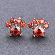 Fashion Cat Footprints Crystal Earrings For Women – Stylish Gifts — 6