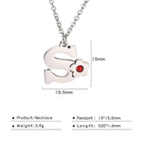 Flower Rhinestone-encrusted 26 Letter Necklace – Jewelry Gift Ideas — 9
