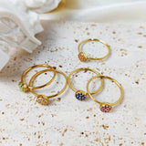 Women's Stainless Steel Inlaid Rhinestone Ring – Gifts for Her — 1