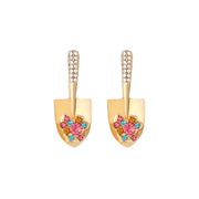 Alloy Inlaid Pearl Small Shovel Earrings – Unique Gift Ideas — 3