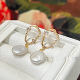 Fashion Simple Freshwater Pearl Vintage Ring Earrings – Stylish Gifts — 2