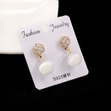 Round pearl long earrings – Special Occasion Gifts — 10