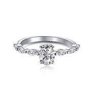 High Carbon Diamond Sapphire Green Ring – Small Gift Ideas — 4