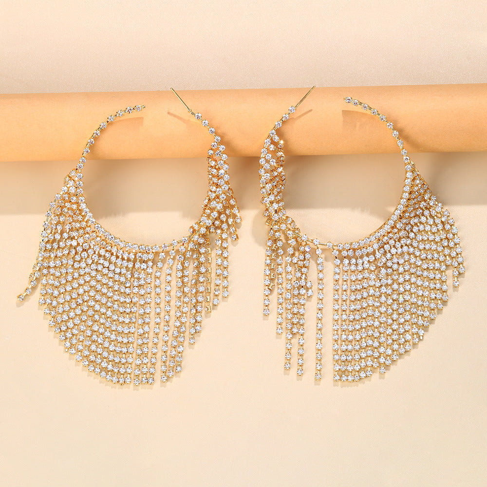 Exaggerated Personality Tassel Rhinestone Ring – Holiday Gift Ideas — 1