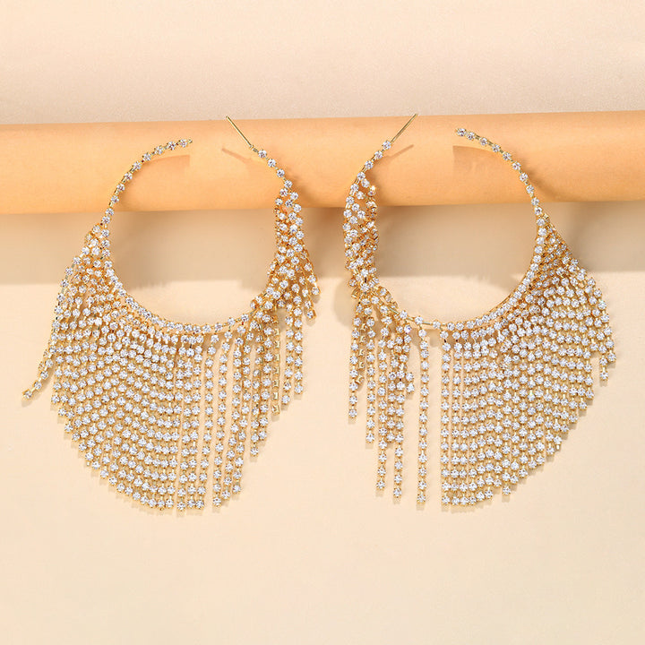 Exaggerated Personality Tassel Rhinestone Ring – Holiday Gift Ideas — 1