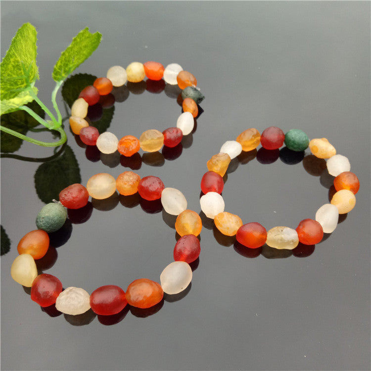 Colorful Agate Rough Stone Bracelet Colorful – Jewelry Gift Ideas — 1