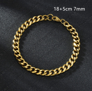 Stainless Steel Six Side Grinding Cuban Bracelet – Jewelry Gift Ideas — 7