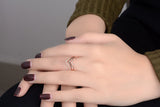 Fashion Women's Geometric Diamond Bronze Ring – Stylish Gifts — 6