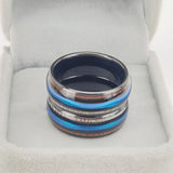 Polished Electric Black Inlaid Deerhorn Ring – Useful Gifts — 6