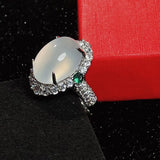 Green Agate Jade Women's Ring – Gifts for Her — 9