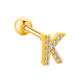 Inlaid Zircon 26 English Letters Ear Bone Stud – Meaningful Gifts — 3