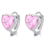 925 Loving Heart In Sterling Silver Zircon Earrings – Gifts for Her — 8
