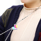 Stainless Steel Building Blocks Lovers Necklace – Jewelry Gift Ideas — 2
