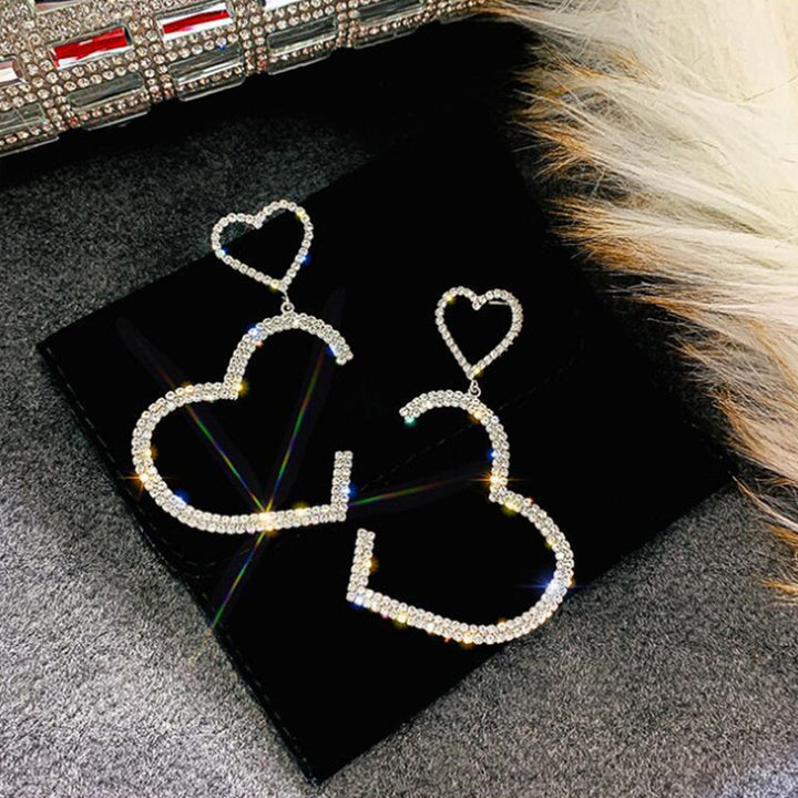 925 Silver Needle Korean Net Red Love Earrings – Gifts for Couples — 1