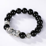 S925 Sterling Silver Obsidian Pixiu Bracelet – Jewelry Gift Ideas — 5
