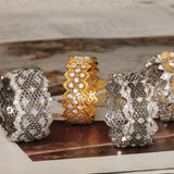 Italian Craft Textured Carved Gold Lace Rim Ring – Creative Gifts — 2