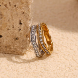 Stainless Steel 18K Gold Plating Irregular Wave – Meaningful Gifts — 1