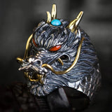 Ring Thai Silver Vintage Men's Aggressive – Gifts for Him — 5