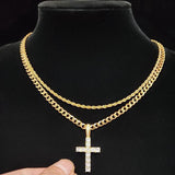 Fashion Hip Hop Double Layer Cross Necklace – Jewelry Gift Ideas — 4