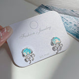 Clear Ocean Jellyfish Earrings Female Silver Needle – Gifts for Her — 1