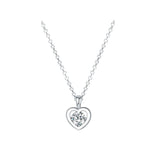 Small Round Diamond Necklace for Ladies Heart – Jewelry Gift Ideas — 1