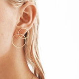 Fashion Simple Shape Trend 8 Word Ear Hoop Earrings – Stylish Gifts — 1