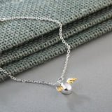 S925 Silver Female Angel Baby Egg Pendant – Jewelry Gift Ideas — 3