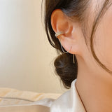 Pearl Ear Cuff Stud Earrings One-piece Cold Wind – Birthday Gifts — 4