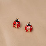 Japanese And Korean Retro Cute Fashion LADYBIRD Stud – Stylish Gifts — 11